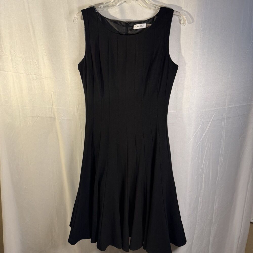 Calvin Klein Fit & Flare Dress Women’s Size 6B lack Sleeveless Midi Easter